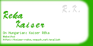 reka kaiser business card
